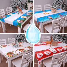 wasserdichte ölfeste Weihnachtsdruck PVC -Tischtuch Tischdecke